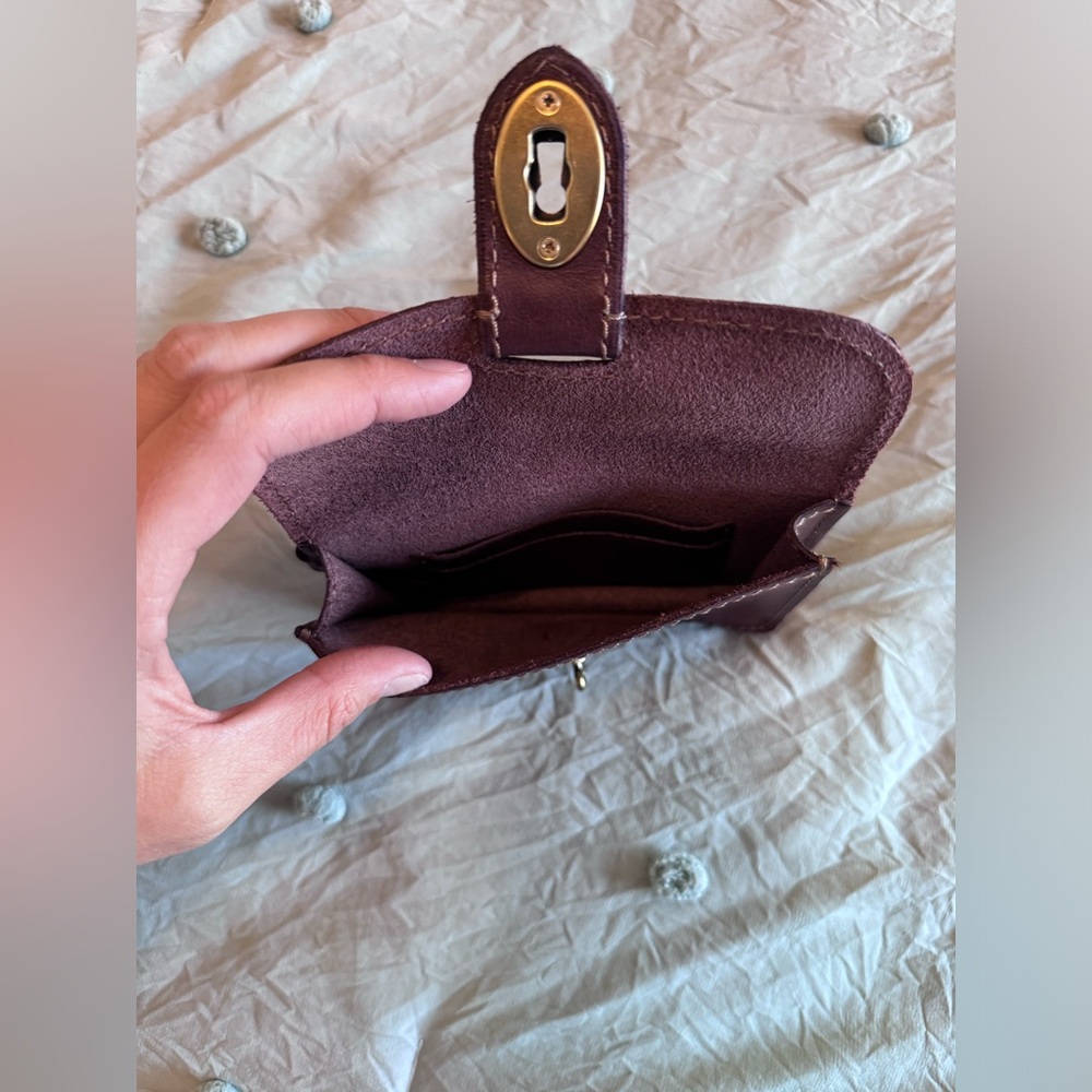 Vintage brown leather Fossil wristlet, EUC, amazing quality and style - Picture 3 of 4